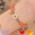 Pulseira Olho de Gato com Pedra Acenando Frisado - loja online