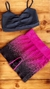 Conjunto short importado rosa + top fran preto - comprar online