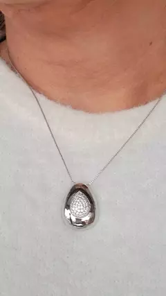 Imagem do Conjunto bijuteria gota com centro em zircônias