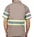 Camisa Brim Manga Curta Com Refletivo Uniforme Profissional Cinza na internet