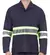 Camisa Brim Manga Longa Com Refletivo Uniforme Profissional Azul Marinho
