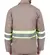 Camisa Brim Manga Longa Com Refletivo Uniforme Profissional Cinza na internet