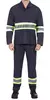 Conjunto Brim Refletiva Uniforme Profissional Manga Longa Azul Marinho
