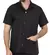 Jaleco Brim Manga Curta Com 3 Bolsos Uniforme Profissional Preto