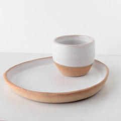 Juego de Taza y Plato Gres - comprar online