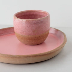 Juego de Taza y Plato Gres - tienda online