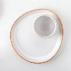 Juego de Taza y Plato Gres - Nara Ceramicas