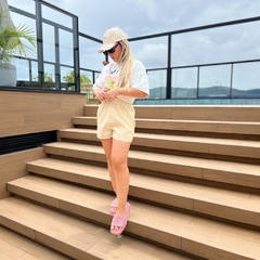 SANDÁLIA RÁFIA DE TRAMA NATURAL LUNA ROSA - UZZEAME | Calçados Femininos