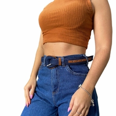Cinto Jeans e couro Hally - UZZEAME | Calçados Femininos