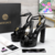 Sandália Versace Plataforma Gianni Ribbon Croc-Effect 'Black' na internet