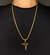 Cordão Elo Baiano 2MM + Pingente Arma/ Banhada a ouro 18k