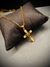 Cartier Bloquinho Banhada + Pingente Cruz
