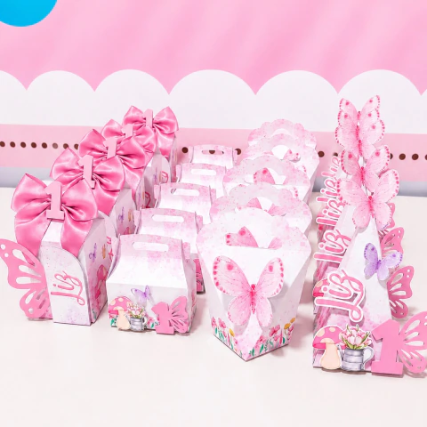 Kit 30 itens - Caixinhas com apliques 3D