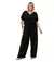 Macacão Plus Size Em Viscose Slub na internet