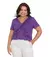 Blusa Feminina Plus Size Franzida