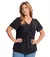 Blusa Feminina Plus Size Franzida na internet