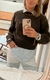 Sweater Clásico Intervenido con cuero + Choker Corbatero de regalo - comprar online