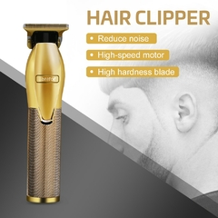 Ouro metal barbearia barbear t-blade pro cabelo clippertrimmer corte de cabelo e - loja online
