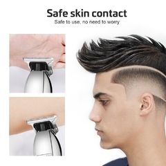 Ouro metal barbearia barbear t-blade pro cabelo clippertrimmer corte de cabelo e - loja online