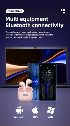 Lenovo lp40 pro fone de ouvido bluetooth 5.1 fones sem fio à prova dwireless á - Lavinea