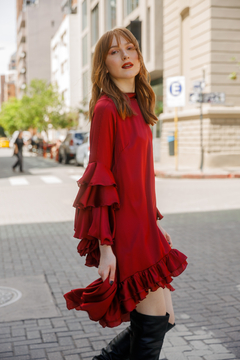 Vestido Bordeaux Boho