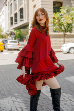 Vestido Bordeaux Boho - tienda online