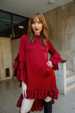 Imagen de Vestido Bordeaux Boho