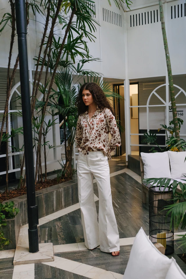 Pantalón Juli gabardina blanco Claudia Arias — imagen 5