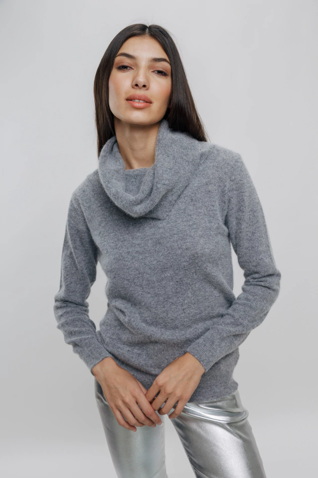 Polera angora gris