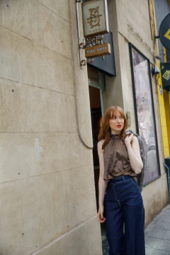 Top Loli satén quebrado premium chocolate - tienda online