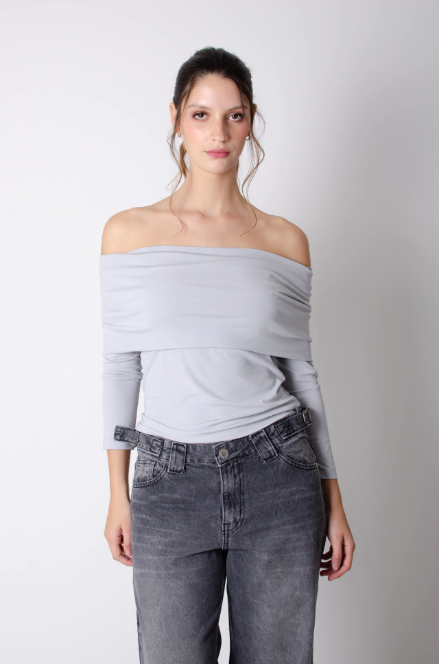 Top seducción gris