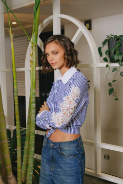 Camisa Pau Flor Con encaje