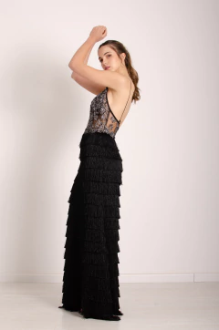 Imagen de Vestido flecos y corsage bordado