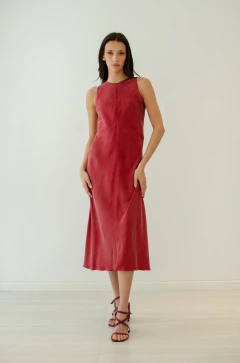 Vestido Electra color tomate