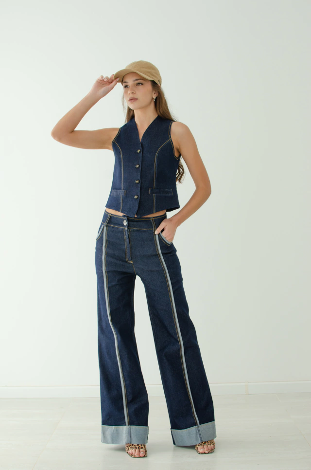 Pantalón wide vivo