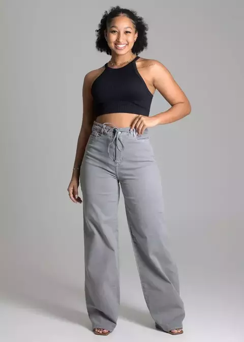 Calça Sarja Sawary Wide Leg - 278087