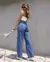 CALÇA JEANS FEMININA WIDE LEG COM RASGOS E PUIDOS 22595 - comprar online