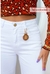 Calça Sarja com Chaveiro Wide Leg Feminina Revanche Geovanna Branco - loja online