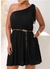 Vestido Evasê Um Ombro Só Feminino Revanche - comprar online