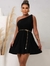 Vestido Evasê Um Ombro Só Feminino Revanche