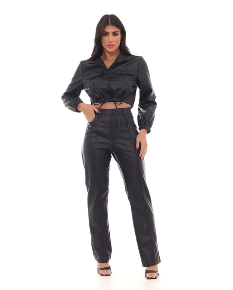 CALÇA COURO WIDE LOOSE , CONSCIENCIA