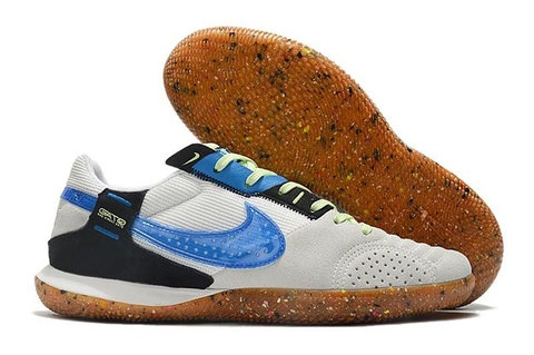 Chuteira Nike Street Gato Futsal IC - Branco/Azul