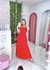 Vestido Longo Princess com Laço Vermelho