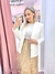 Blazer Alfaiataria Alongado Melissa Off White - Ella’s Fashion Store