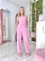 Conjunto Alfaiataria Cropped + Calça Sophia Rosa Bebê - comprar online