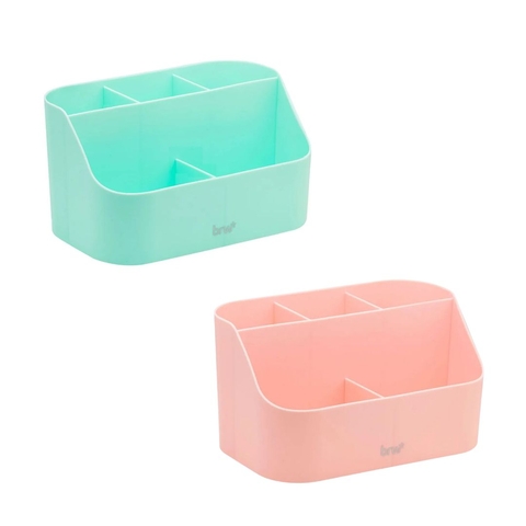 Organizador Plástico de Mesa com 5 Divisórias