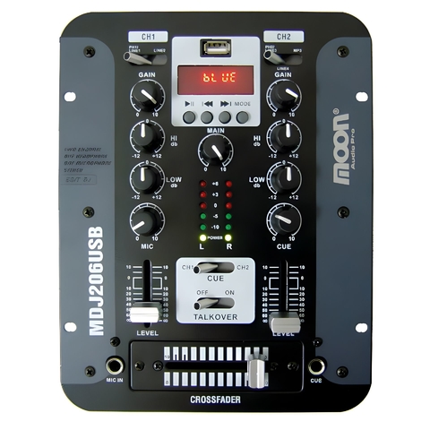 MIXER / CONSOLA 2 CANALES MOON C/ USB Y BLUETOOTH - MDJ206USB