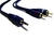 CABLE ARMADO ARTEKIT LINEA BLUE DE 3.5ST X 2RCA 0.9MTS - C3.5STX2RCA0.9