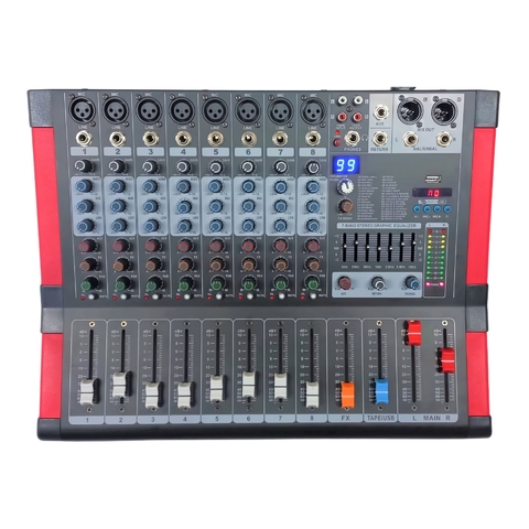 MIXER / CONSOLA POTENCIADA 8 CANALES SOUND XTREME- SXM256