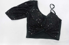 Cropped Branco Paetê - comprar online